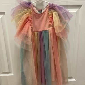 Toddler rainbow tulle dress